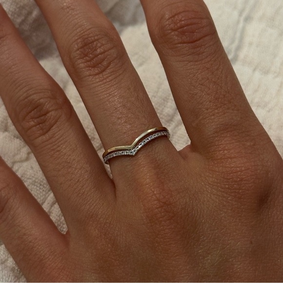 Mejuri Wishbone Stacker Set 14k Yellow Gold Size 6 - Picture 4 of 7